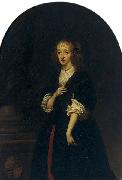 Casper Netscher Portrait of Jacoba Bicker oil